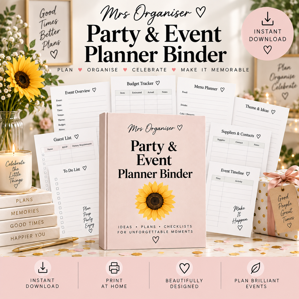Mrs Organiser Party/Event Binder